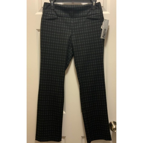 7th Avenue Plaid Black Dress Pants Size Small - Picture 3 of 4